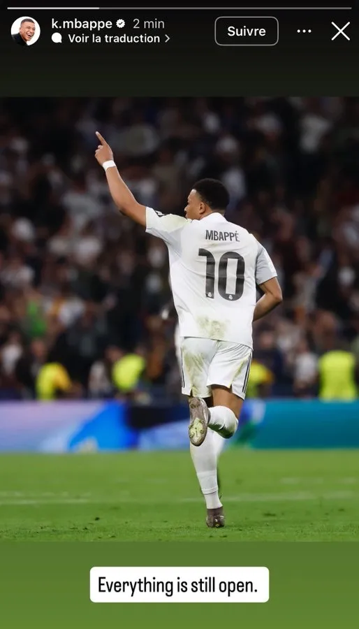 开云体育官网-破门难救主，姆巴佩更新社媒鼓励皇马：比赛仍有一切可能